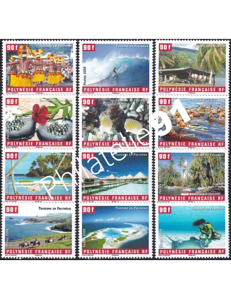 POLYNESIE n° 779 à 790 neufs, timbres Dom-Tom