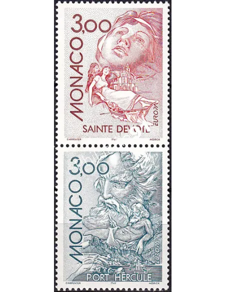 MONACO, n° 2104 à 2105 neufs, en paire, collection timbres Monaco