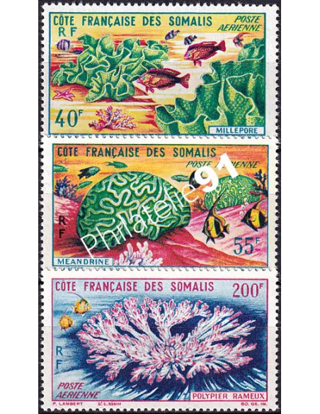 COTES DES SOMALIS, PA n° 34 à 36 neufs, timbre colonies françaises