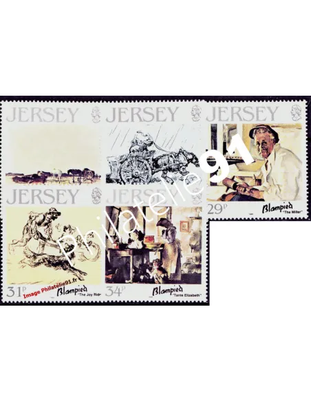 JERSEY - n°   382 à 386 - Artistes de Jersey (VII)