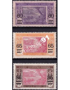 Timbres de Côte d'Ivoire n° 59 à 61, Timbres colonies françaises