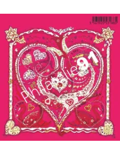 Feuille de 5 timbres Saint Valentin. De tout cœur, Hermès.