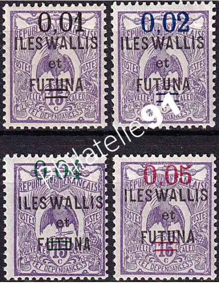 Wallis et Futuna, n° 26 à 29 neufs, collection timbres Colonies