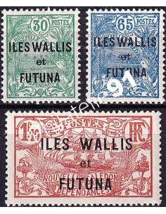 Wallis et Futuna, n° 40 à 42 neufs, collection timbres Colonies