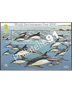 Timbre de JERSEY - BF n° 33 - EXPO 2000 - Dauphins
