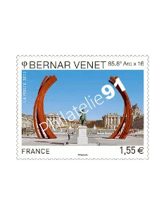 Timbre de France n° 4723. Bernar Venet : sculpture 85.8° Arc X 16