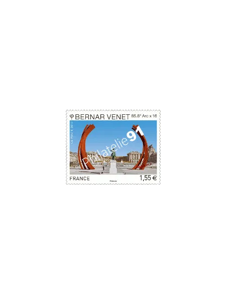 Timbre de France n° 4723. Bernar Venet : sculpture 85.8° Arc X 16