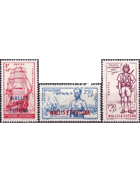 Wallis et Futuna, n° 87 à 89 neufs, collection timbres Colonies