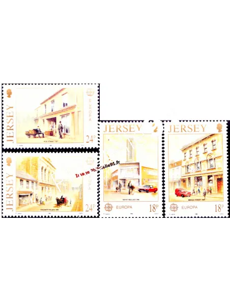 JERSEY - n°  502 à 505 ** - EUROPA 1990 - Établissements postaux