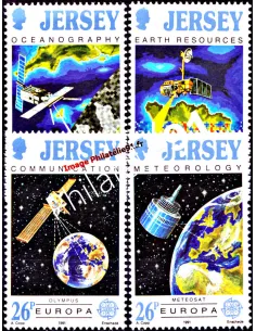 JERSEY - n°  533 à 536 - EUROPA 1991 - L'Europe et l'espace