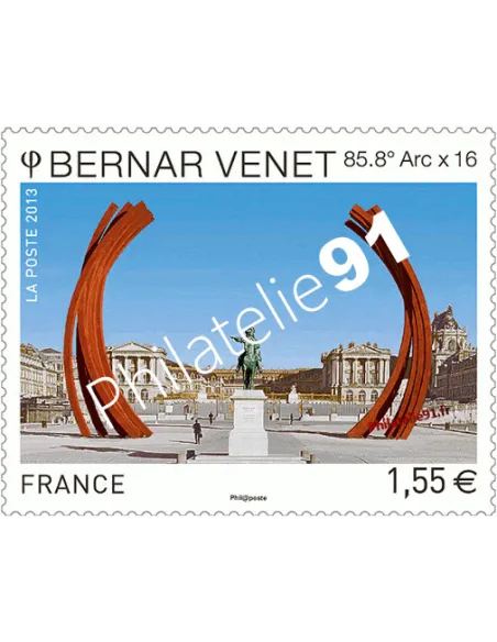 Timbre de France n° 4723. Bernar Venet : sculpture 85.8° Arc X 16