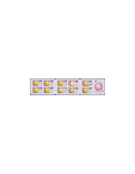 Carnet de timbres de France n° 4184 - Timbre de naissance "C'est une fille" (2008) - Autoadhésif