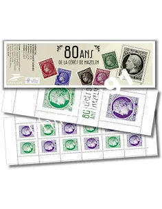 Carnet 80 ans - Cérès de Mazelin, collection timbres France