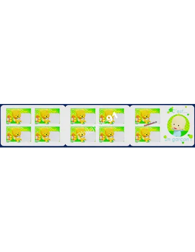 Carnet de timbres de France n° 4185 - Timbres de naissance "C'est un garçon" (2008) - Autoadhésif