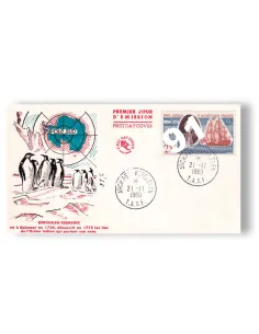 TAAF, n° 18 oblitéré sur enveloppe 1er Jour, lettres Dom-Tom