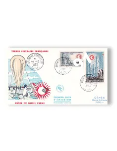 TAAF, n° 21 et PA n° 7 oblitéré sur enveloppe 1er Jour, lettres Dom-Tom