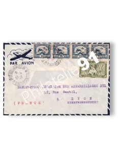Indochine, Enveloppe de Phnom-Penh pour Lyon, Lettres Colonies