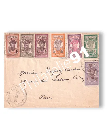 Martinique, Enveloppe oblitérée pour Paris, Lettres Colonies