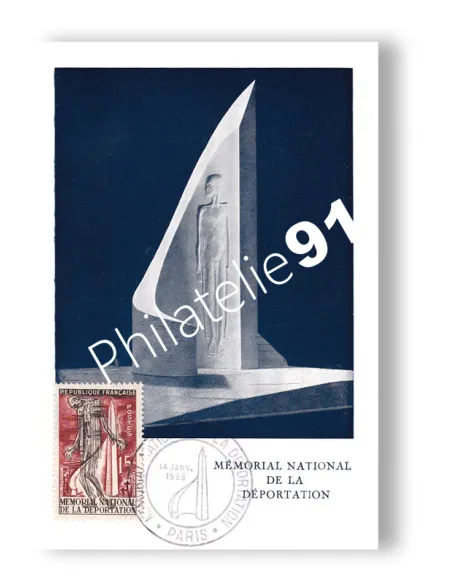 n° 1050 sur Carte Maximum, collection lettre France