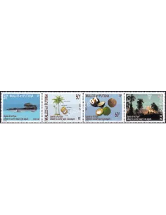 WALLIS ET FUTUNA, n° 605 à 608 neufs, en bande, timbres Dom-Tom