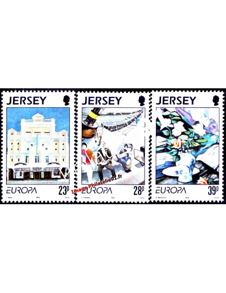 JERSEY - n°  606 à 608 - EUROPA 1993 - Art contemporain