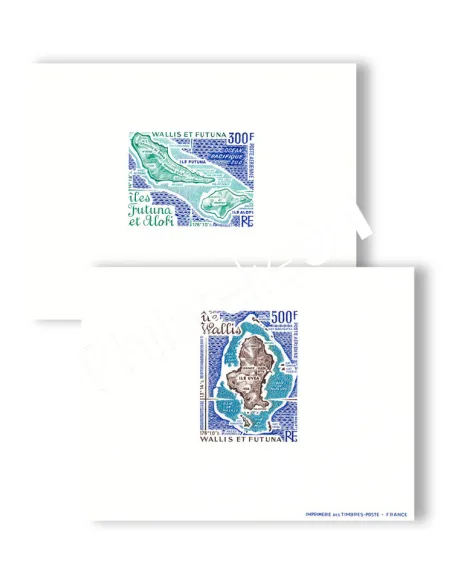 WALLIS, 2 épreuves de luxe neuves, PA n° 80 et 81, timbres Dom-Tom