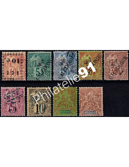 NOUVELLE CALEDONIE, Lot de timbres, timbres colonies françaises
