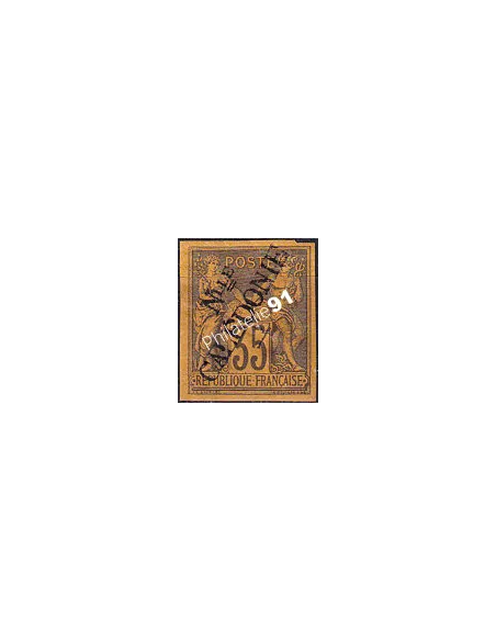 Nouvelle-Calédonie, n° 18a non dentelé charnière, timbres des Colonies