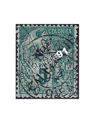 Nouvelle-Calédonie, n° 24 oblitéré, timbres des Colonies