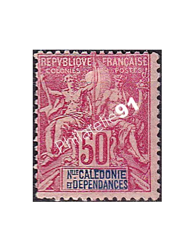 Nouvelle-Calédonie, n° 51 charnière, timbres des Colonies