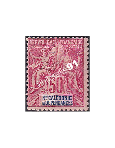 Nouvelle-Calédonie, n° 51 charnière, timbres des Colonies