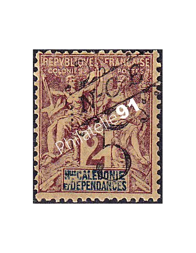 Nouvelle-Calédonie, n° 54 charnière, timbres des Colonies