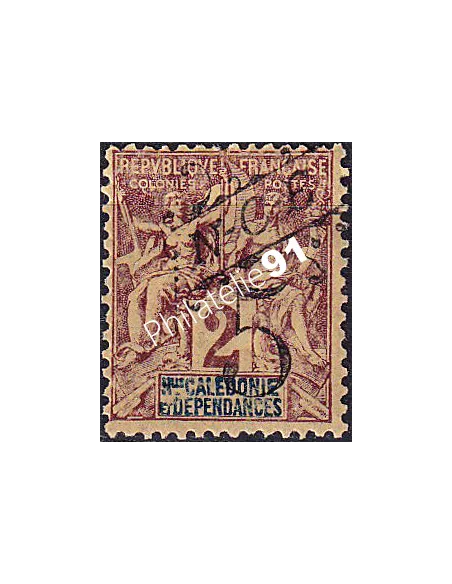 Nouvelle-Calédonie, n° 54 charnière, timbres des Colonies