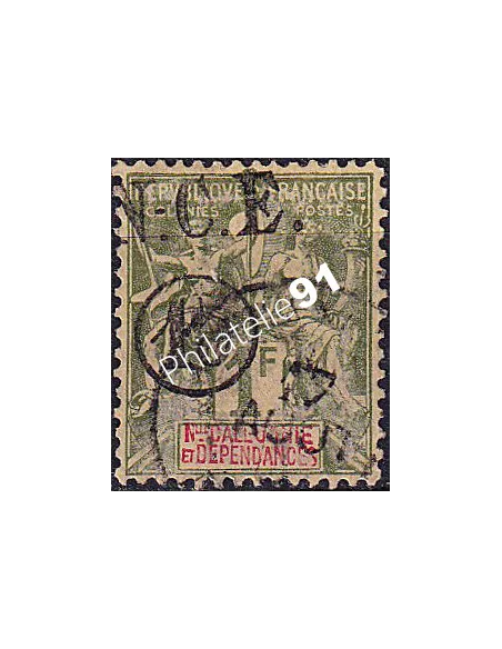 Nouvelle-Calédonie, n° 58 oblitéré, timbres des Colonies