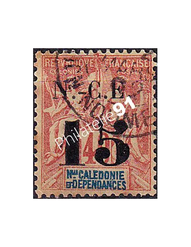 Nouvelle-Calédonie, n° 66 oblitéré, timbres des Colonies