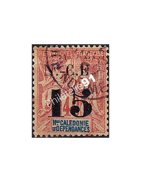 Nouvelle-Calédonie, n° 66 oblitéré, timbres des Colonies