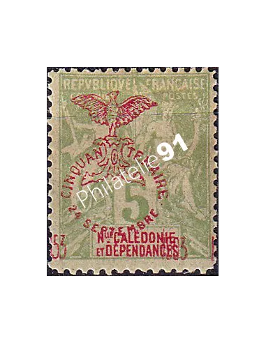 Nouvelle-Calédonie, n° 71b charnière, timbres des Colonies