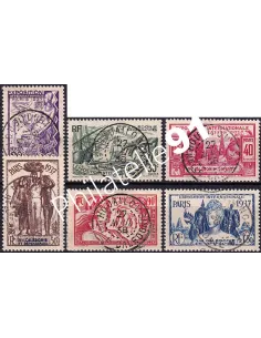 Nouvelle-Calédonie, n° 166 à 171 oblitérés, timbres des Colonies