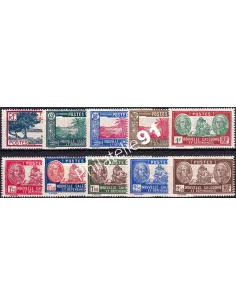 Nouvelle-Calédonie, n° 180 à 189 charnière, timbres des Colonies