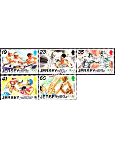 JERSEY - n°  736 à 740 - Centenaire des Jeux Olympiques