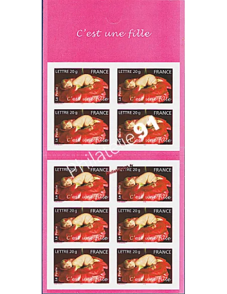 Carnet adhésif n° 54 (BC 3804) c'est une filleTimbres de France