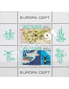 Chypre Turc, Bloc-Feuillet n° 4, EUROPA, collection timbre Europe