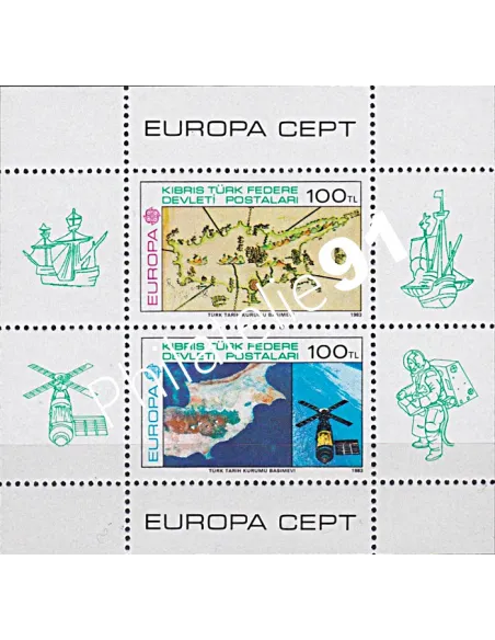 Chypre Turc, Bloc-Feuillet n° 4, EUROPA, collection timbre Europe