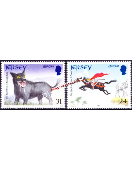 JERSEY - n°  777 - 778 - EUROPA 1997 - Contes et légendes