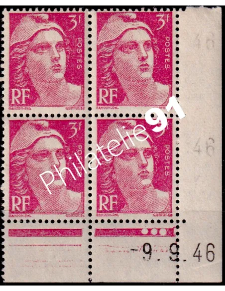 Coin daté sur Timbre n° 716, Collection timbres France