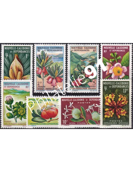 NOUVELLE CALEDONIE, n° 314 à 321 charnière, collection timbres Dom-Tom