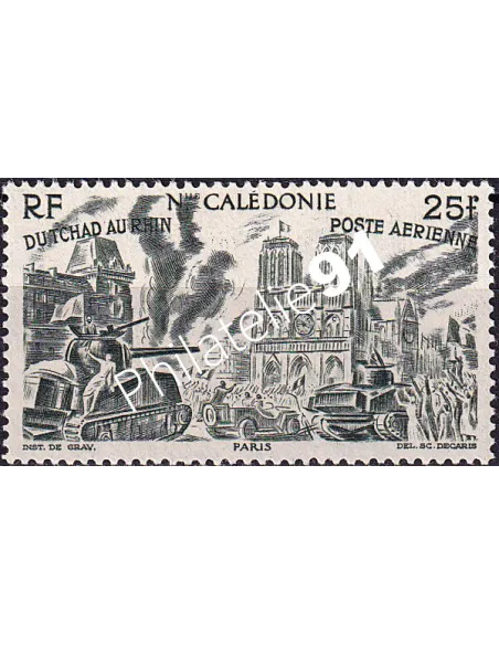 NOUVELLE CALEDONIE, PA n° 59 charnière, collection timbres colonies