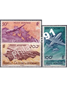 NOUVELLE CALEDONIE, PA n° 61 à 63 neufs, collection timbres colonies