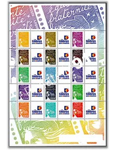 Feuille n° 3688Ba, vignette Perso, collection Timbres France