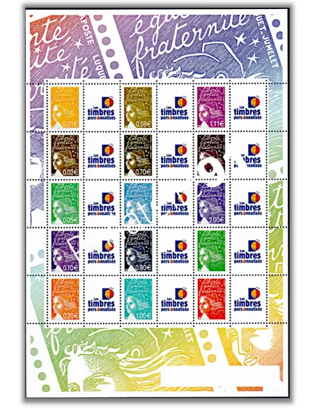 Feuille n° 3688Ba, vignette Perso, collection Timbres France